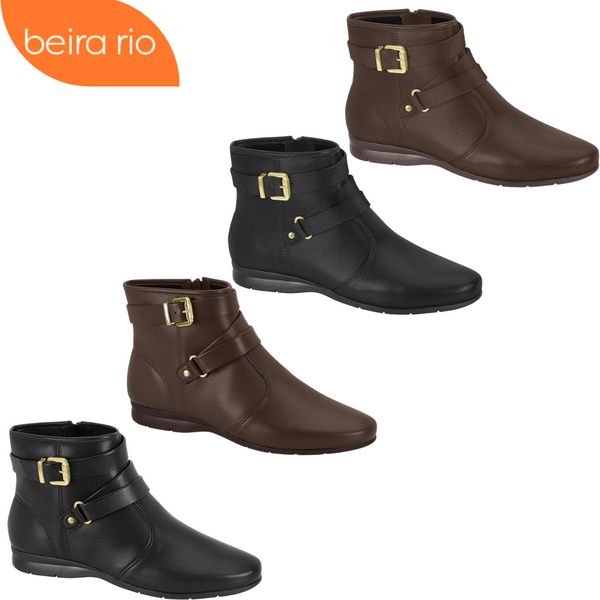 Bota Feminina Cano Curto Rasteira Conforto Beira Rio 9084.102