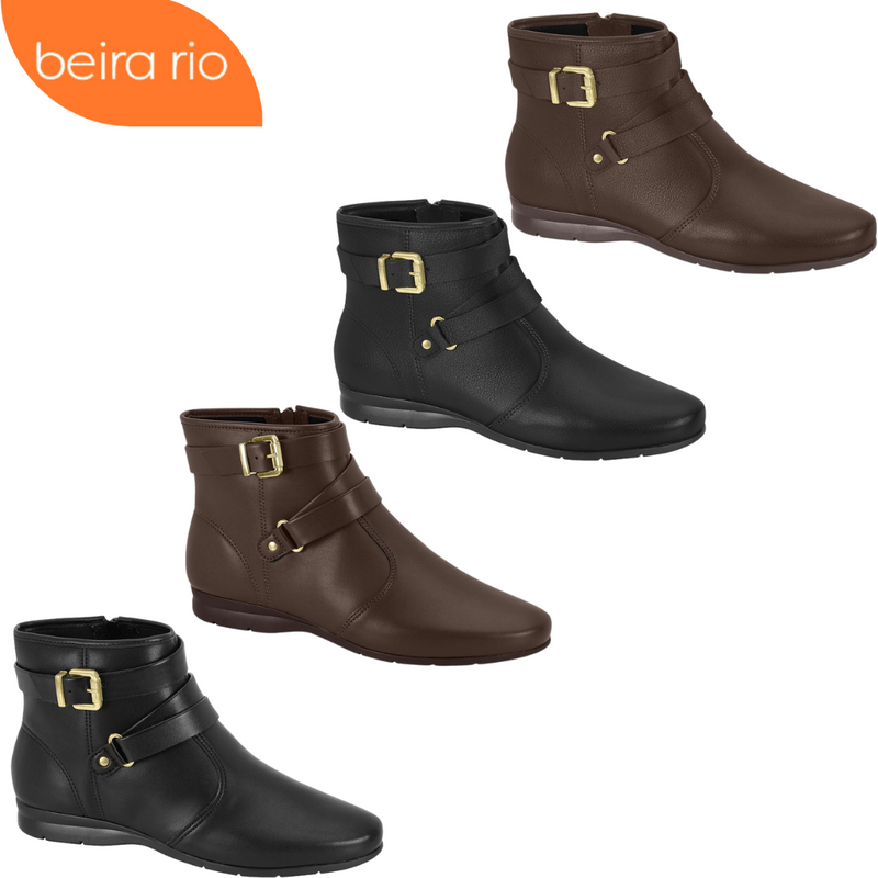 Bota Feminina Cano Curto Rasteira Conforto Beira Rio 9084.102