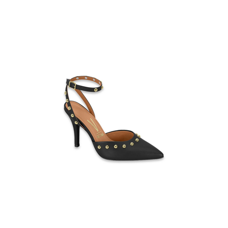 Scarpin Aberto Feminino Vizzano 1184.1702  Sexy    Cravejado