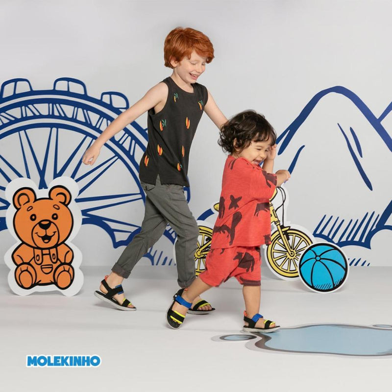 Sandália Molekinho Papete Infantil Menino Gamer 2135.662