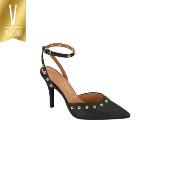 Scarpin Aberto Feminino Vizzano 1184.1702  Sexy    Cravejado