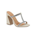 Tamanco Salto Bloco Strass Brilho 6403.221