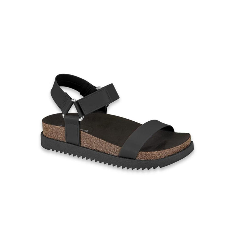 Sandalia Moleca Feminina Flatform Tratorada com Velcro 5500.101
